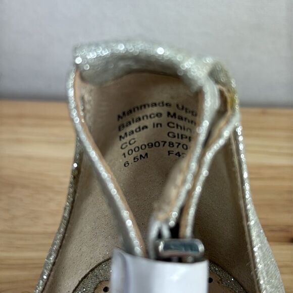 Charter Club Gippi Silver Sparkle Wedge Sandals size 6.5M - Picture 8 of 13